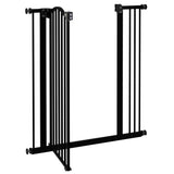 PawHut Metal Pet Safety Gate Dog Gate Folding Fence 74-87cm, Black