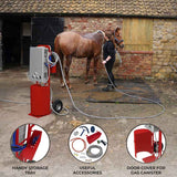 Deluxe Portable Horse Shower - Red