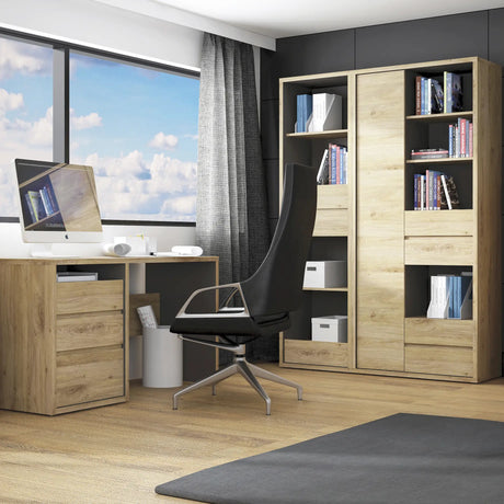Shetland Tall Wide 1 Door 4 Drawer Bookcase