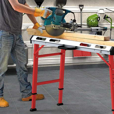 Welding table with 450 kg load capacity &amp; adjustable height Portable &amp; foldable work table