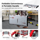 Welding table with 450 kg load capacity &amp; adjustable height Portable &amp; foldable work table