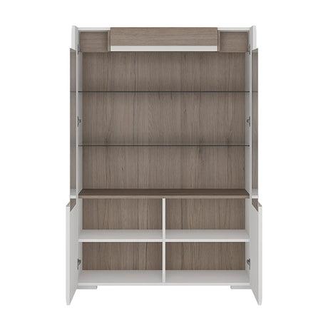 Toronto Low Glazed 2 Door Display Cabinet with Internal Shelves (Plexi Light)