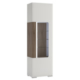 Toronto Tall Narrow Glazed Display Cabinet with Internal Shelves (Plexi Light)