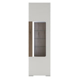 Toronto Tall Narrow Glazed Display Cabinet with Internal Shelves (Plexi Light)