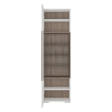 Toronto Tall Narrow Glazed Display Cabinet with Internal Shelves (Plexi Light)