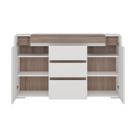 Toronto 2 Door 3 Drawer Sideboard (inc. Plexi Lighting)