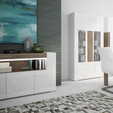 Toronto 3 Door Sideboard with Open Shelving and Plexi Lighting
