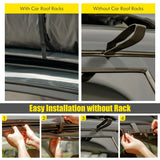 Car roof bag with 0.4 m3 volume, waterproof roof luggage bag, roof box with door hook, combination lock and non-slip mat