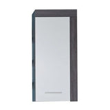 Trendteam Storage Wall Cabinet Miami White and Smokey Silver