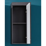 Trendteam Storage Wall Cabinet Miami White and Smokey Silver