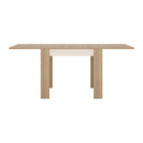 Lyon Small extending dining table 90/180cm in Riviera Oak/White High Gloss