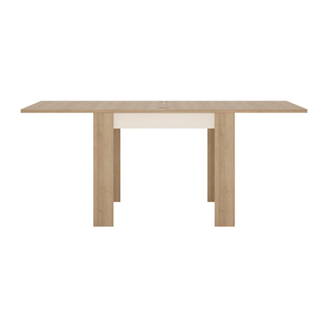Lyon Small extending dining table 90/180cm in Riviera Oak/White High Gloss