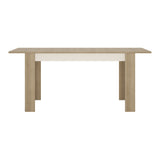 Lyon Medium Extending Dining Table 140-180cm in Riviera Oak/White High Gloss