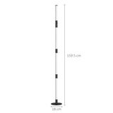 HOMCOM LED Floor Lamp, 360 RGB Detachable Corner Floor Lamp with App & Remote Control, Colour Changing Standing Lamp with Music Sync & Timing, for Living Room, Game Room, Dark Grey