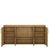 Cortina 4 door wide glazed sideboard in Grandson Oak