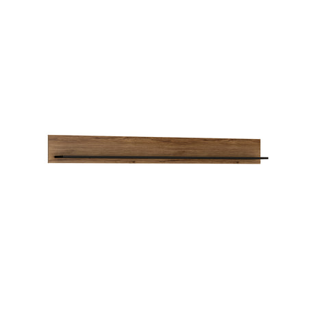 Brolo 197cm Wall Shelf in Walnut and Dark Panel Finish