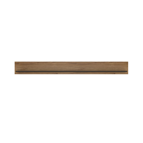Brolo 197cm Wall Shelf in Walnut and Dark Panel Finish