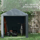 Outsunny 2.2 x 1.6 m Outdoor Storage Tent, with Accessories - Dark Grey