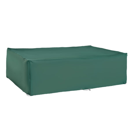 Outsunny Garden Furniture Cover, Oxford Fabric Outdoor Rectangular Rattan Furniture Cover with PE Coating, Waterproof, Windproof, Anti-UV, 222 x 155 x 67cm, Green