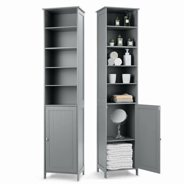 Bathroom Storage Cabinet with 5 Open Shelves for Home