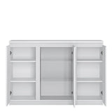 Fribo 3 Door Sideboard with Glazed Centre in White