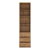 Fribo Tall Bookcase with 3 Drawers in Oak