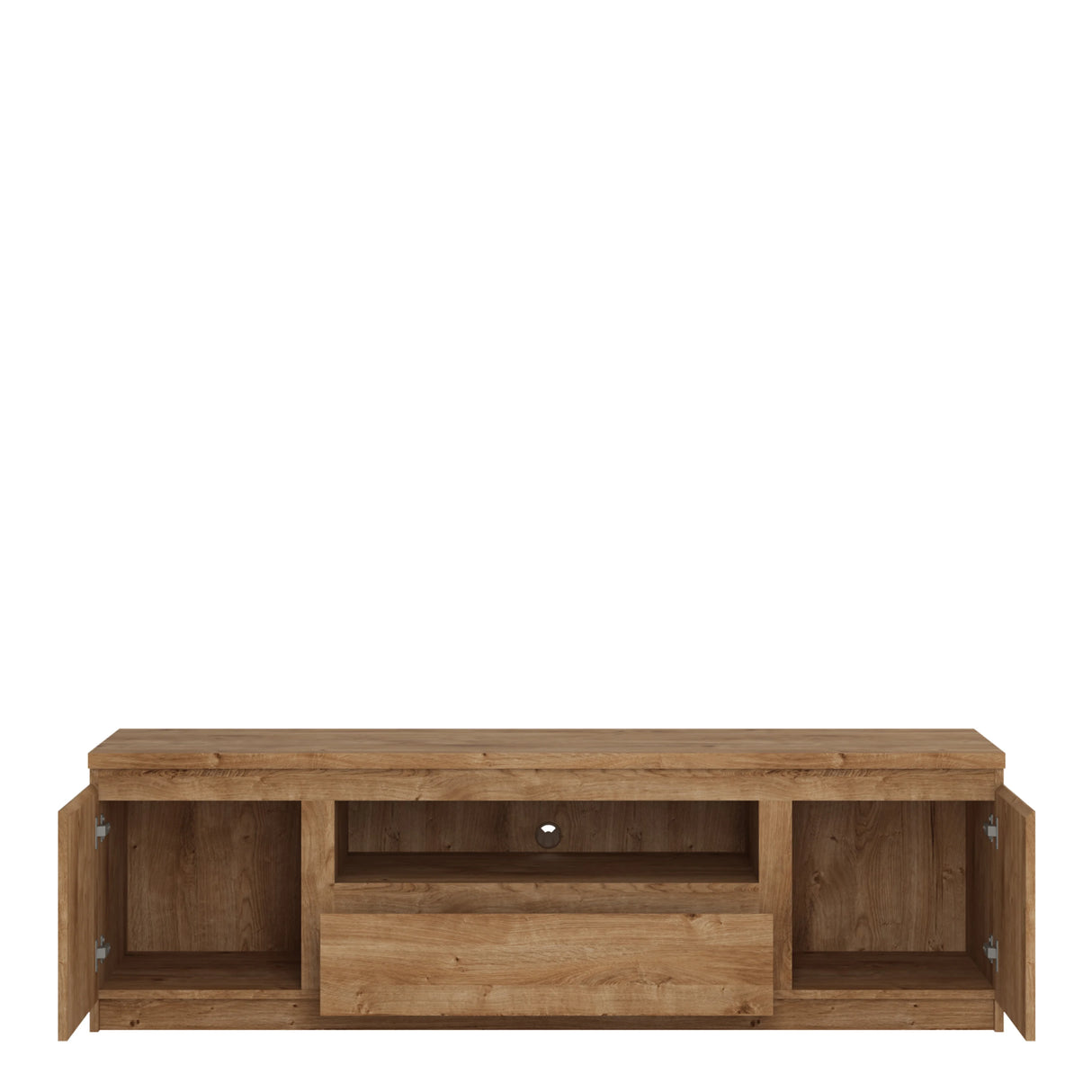 Fribo 166cm Wide TV Cabinet with 2 Doors and Drawer in Oak