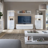 Lyon 120cm Wall Shelf in White and High Gloss