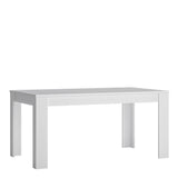 Lyon Large extending dining table 160/200 cm in White and High Gloss