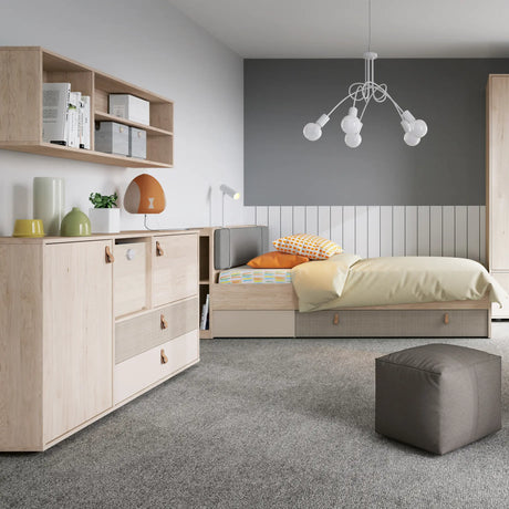Denim 120cm Headboard Extension in Walnut