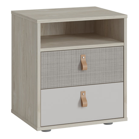 Denim Bedside Cabinet in Walnut