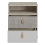 Denim Bedside Cabinet in Walnut