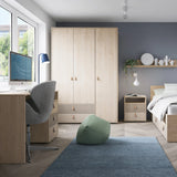 Denim Bedside Cabinet in Walnut