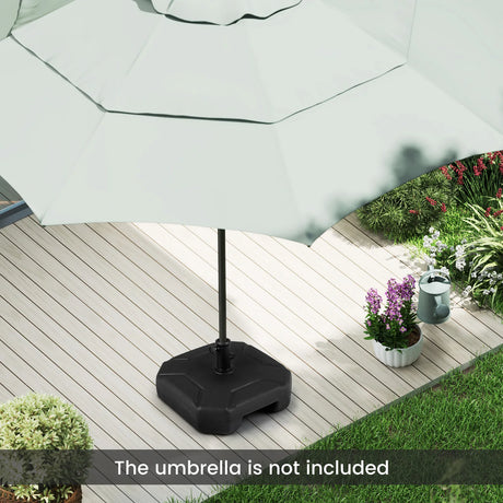 43 cm Fillable Umbrella Base with Handle for 38 mm and 48 mm Umbrella Poles
