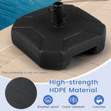 43 cm Fillable Umbrella Base with Handle for 38 mm and 48 mm Umbrella Poles
