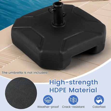 43 cm Fillable Umbrella Base with Handle for 38 mm and 48 mm Umbrella Poles