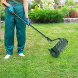18/21 Inch Manual Lawn Aerator with Detachable Handle and Tine Spikes-18 inches