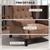 HOMCOM 150 Reclining Vintage Armchair, with footrest - Brown