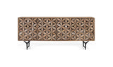Giner and Colomer  Mango Wood Sideboard With Metal Accents