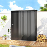 Outsunny 5.3 x 3.1ft Corrugated Steel Garden Shed - Black