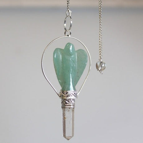 Angel Pendulum with Ring- Green Adventurine