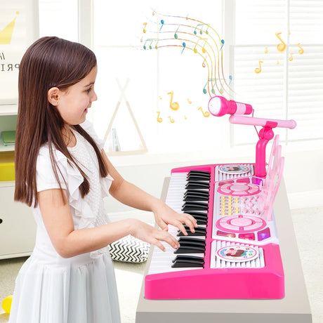 49 Keys Kids Piano Keyboard for Kids 3+-Pink