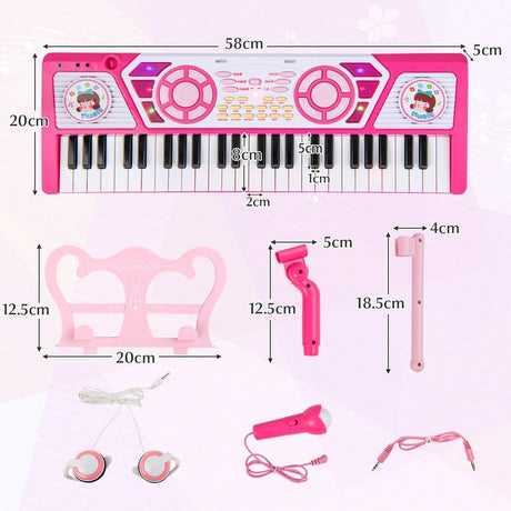 49 Keys Kids Piano Keyboard for Kids 3+-Pink