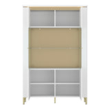 Lazio Vitrin 2 Door in Alpine White/White Gloss