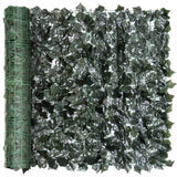 Outsunny Set of Two Artificial Leaf Hedge Screen Privacy Fence Panel for Garden Outdoor Indoor Decor, Dark Green, 3 x 1.5 m