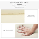 Outsunny Set of 2 Sun Lounger Cushions, Replacement Cushions for Rattan Furniture with Ties, 196 x 55 cm, Cushion ONLY, Cream White