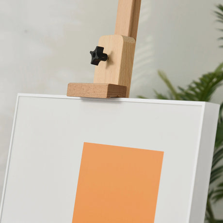 Vinsetto Wooden Easel Stand H-Frame Artist Easel with 171-230cm Adjustable Height and 0-80 Working Angles Beech Wood Art Easel for Displaying Painting Wedding Sign Nature Wood Finish