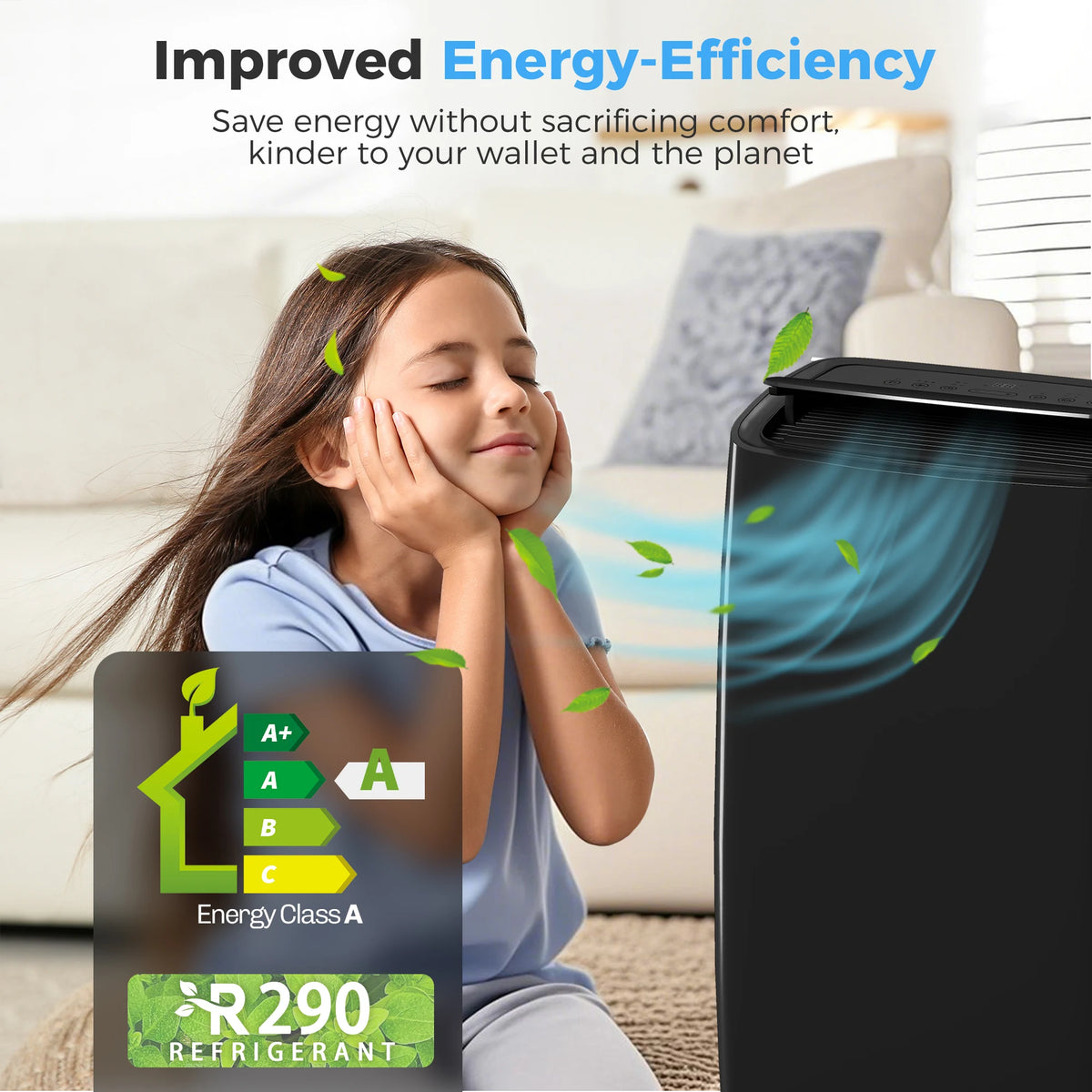 HOMCOM Portable Air Conditioner 12000 BTU, 4-in-1 Air Conditioning Unit, Dehumidifier, Cooling, Fan, Sleep Mode with 2 Speeds