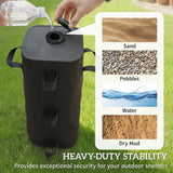 Outsunny Set of 4 Heavy Duty Gazebo Weights Bags, 500D Sand Weights with Carry Handles for Garden Marquee, Parasol, Black