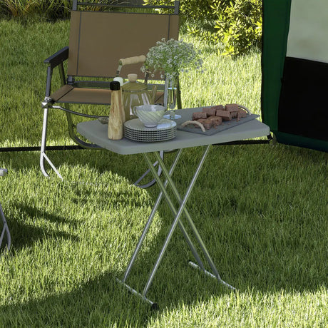 Outsunny Minimal Folding Outdoor Table - Grey/White